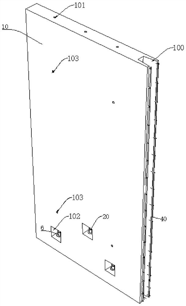 Prefabricated assembly type concrete wallboard and connecting structure and construction method thereof