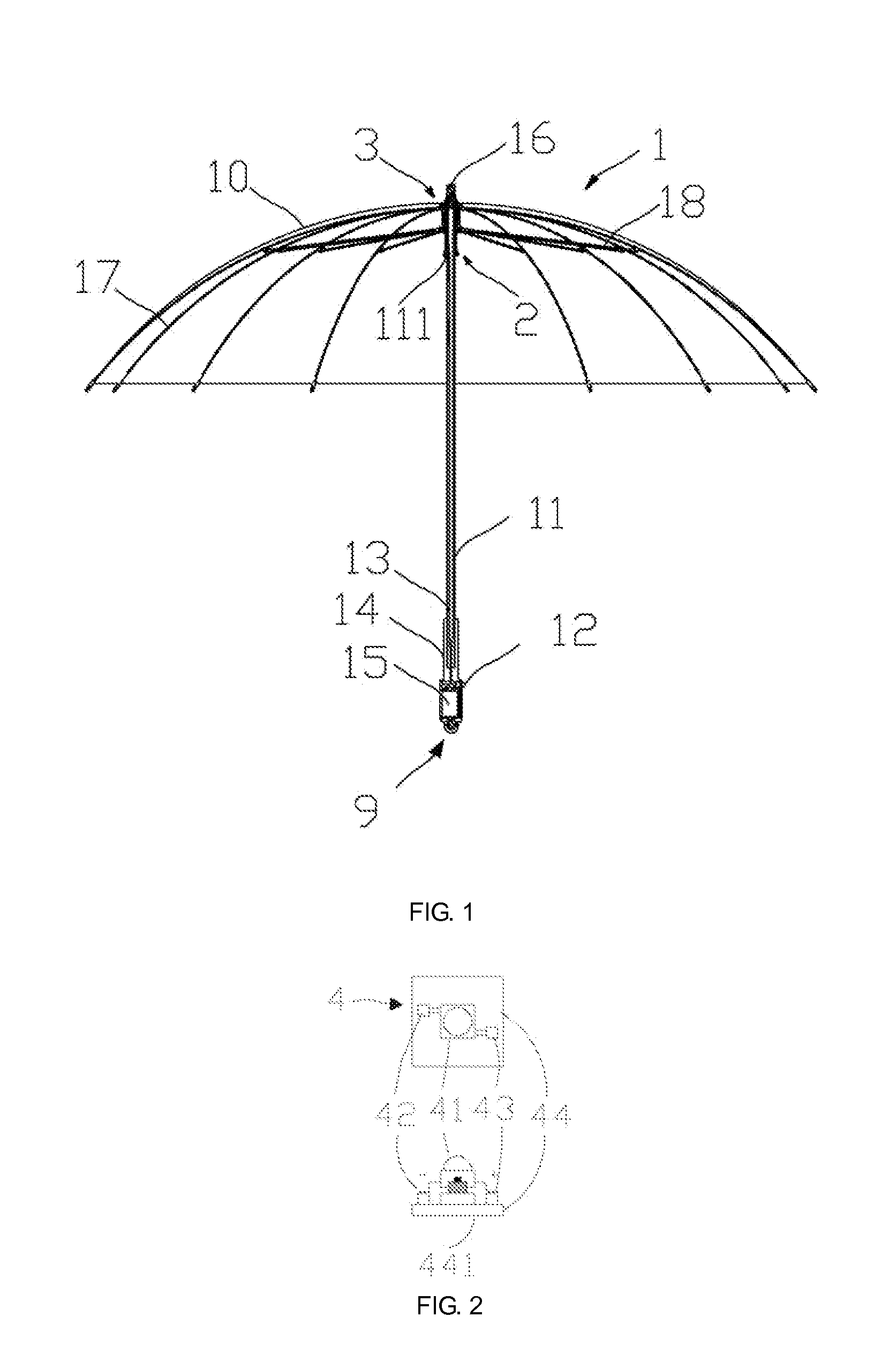 Structures of luminous umbrella