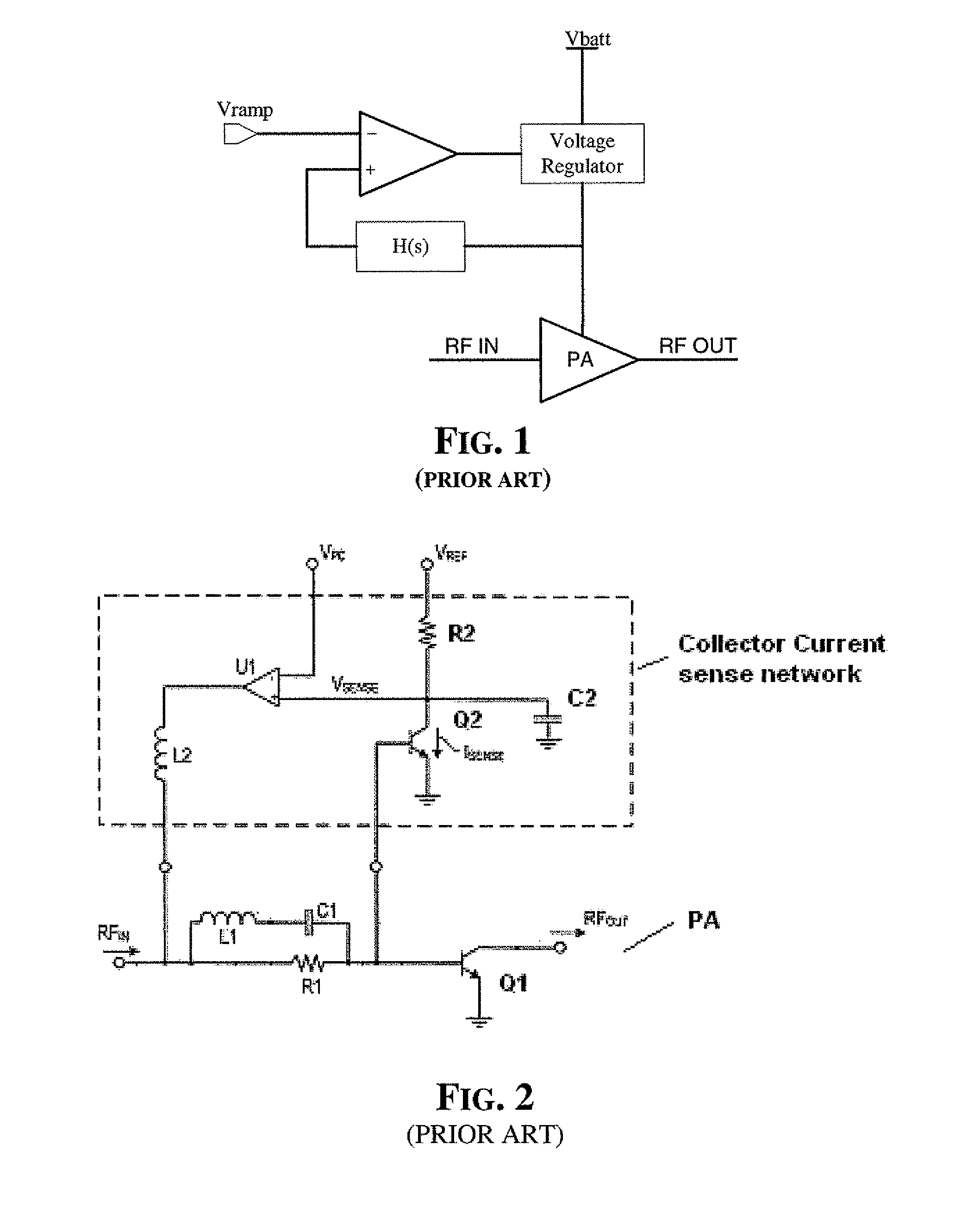 Output power control of an RF amplifier