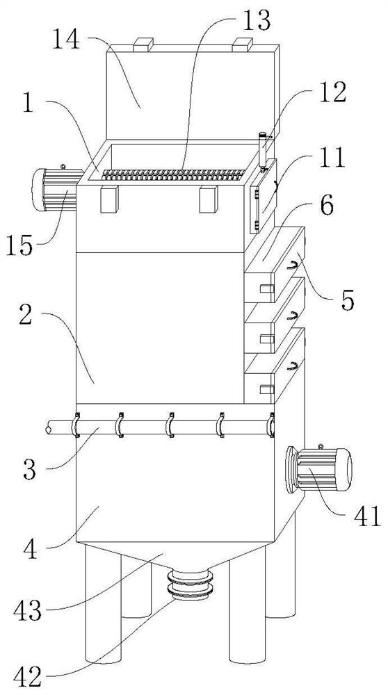 A limestone pulverizing and humidity-adjusting processing system