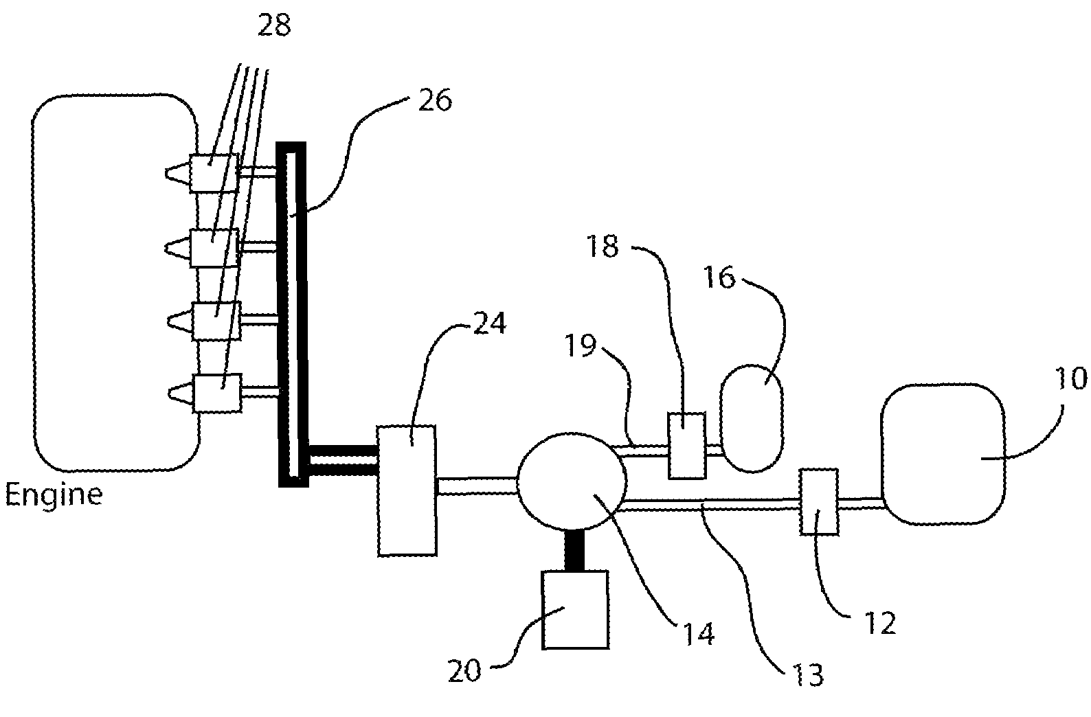 Single nozzle injection of gasoline and anti-knock fuel