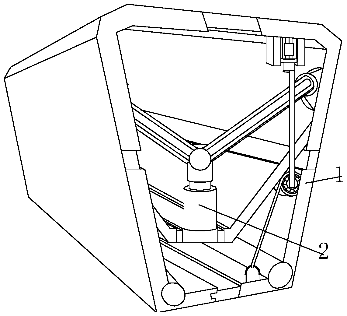 A hydraulic folding and pulling type internal mold device