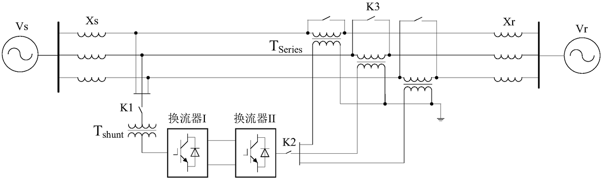 Power flow transfer control method between upfc series transformer and its bypass switch