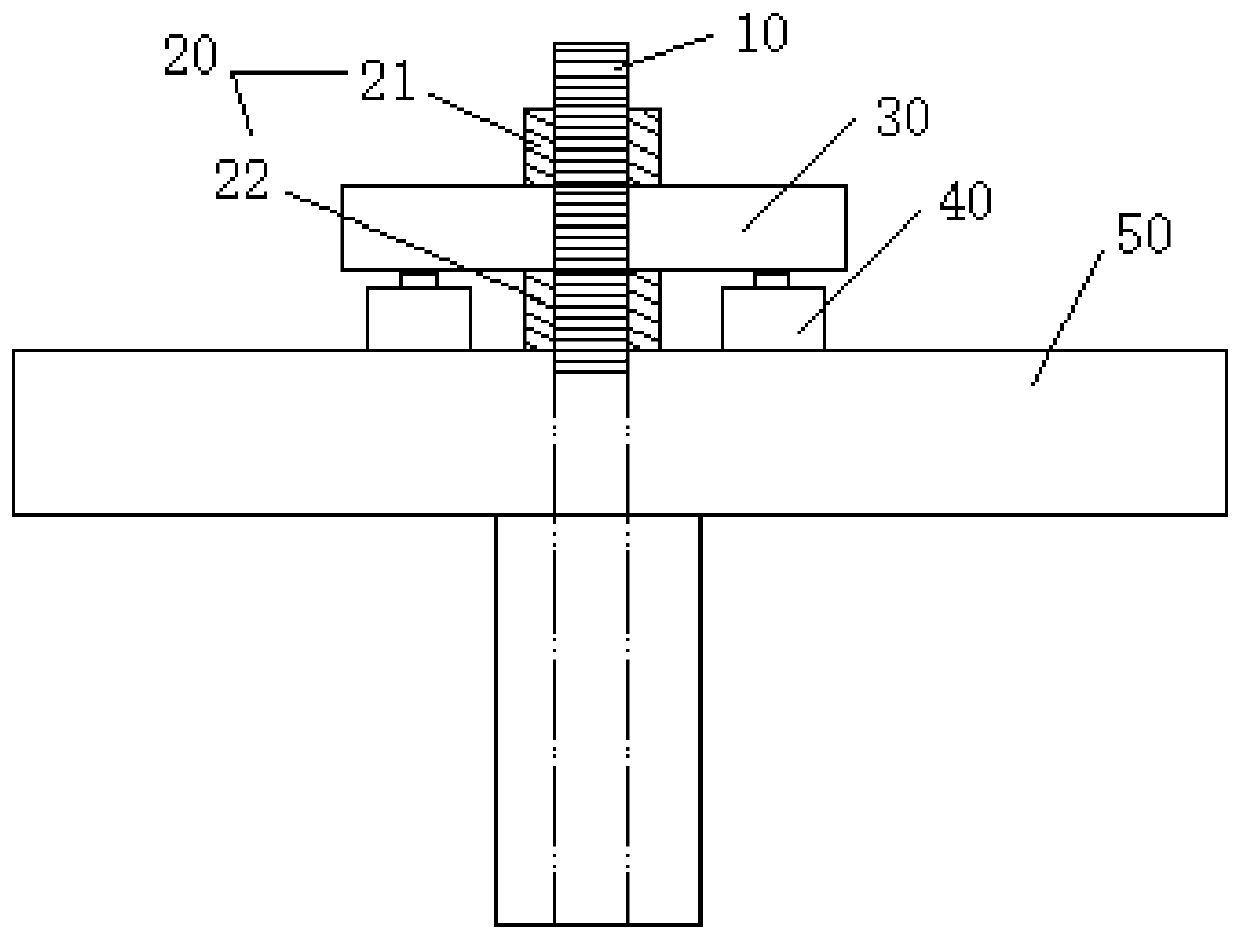 Anchor bolt fastening device and using method thereof