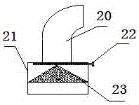 Water mist dust falling and material guide device and dust falling method