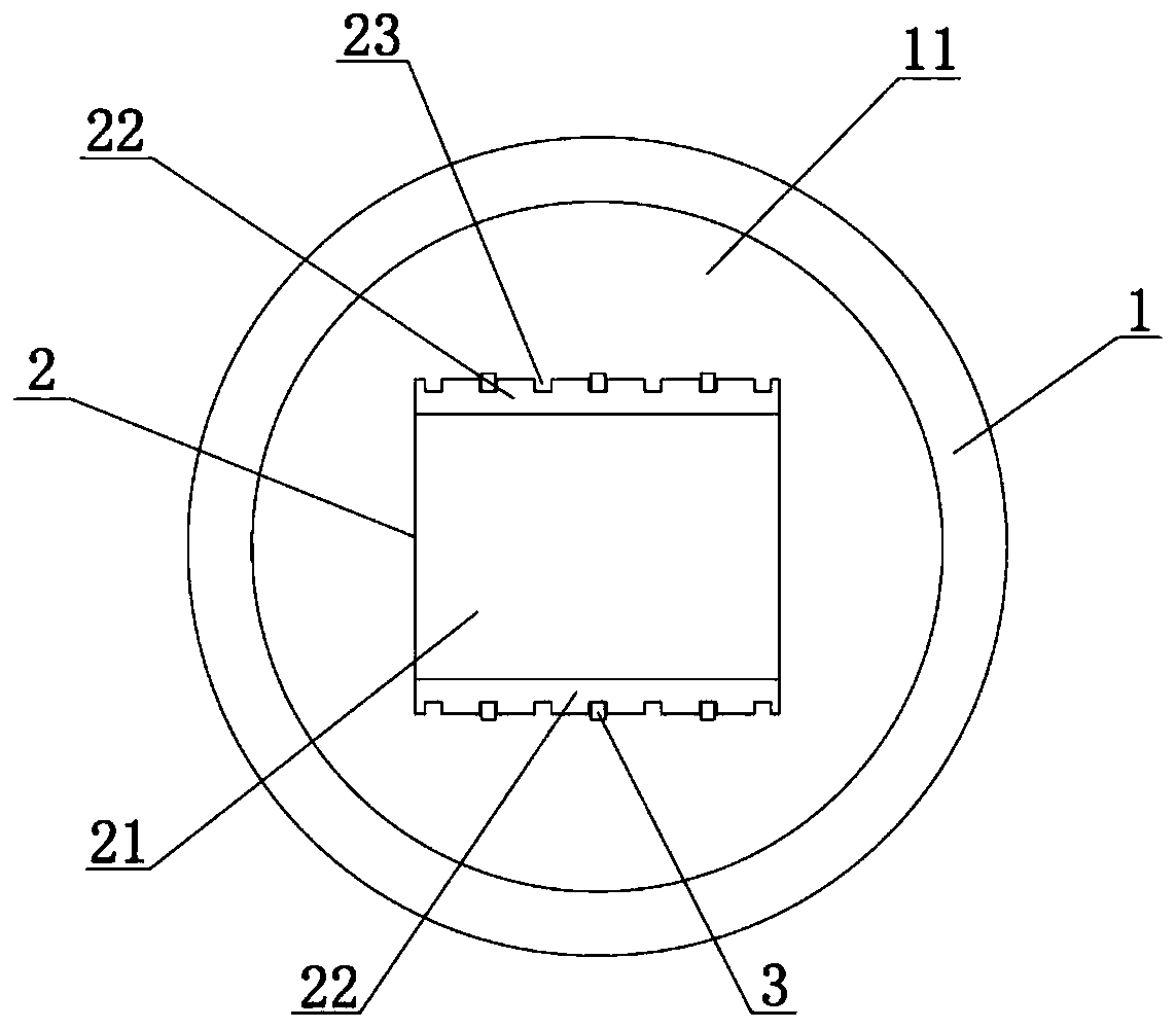 Enameled wire glue pouring assistive device and preparation method of enameled wire grinding and polishing sample