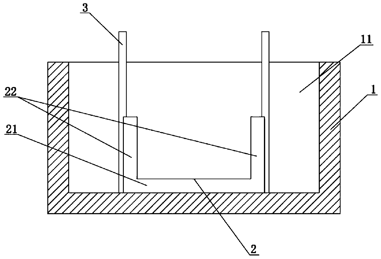 Enameled wire glue pouring assistive device and preparation method of enameled wire grinding and polishing sample