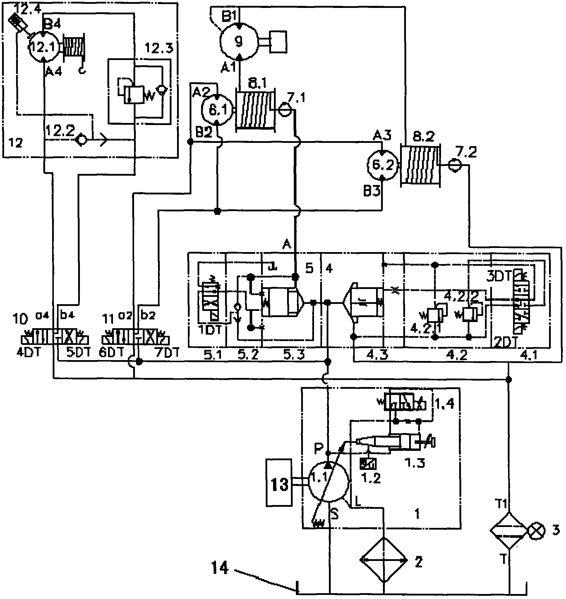 Power system of water pump for long-distance water supply trucks and long-distance water supply truck provided with system