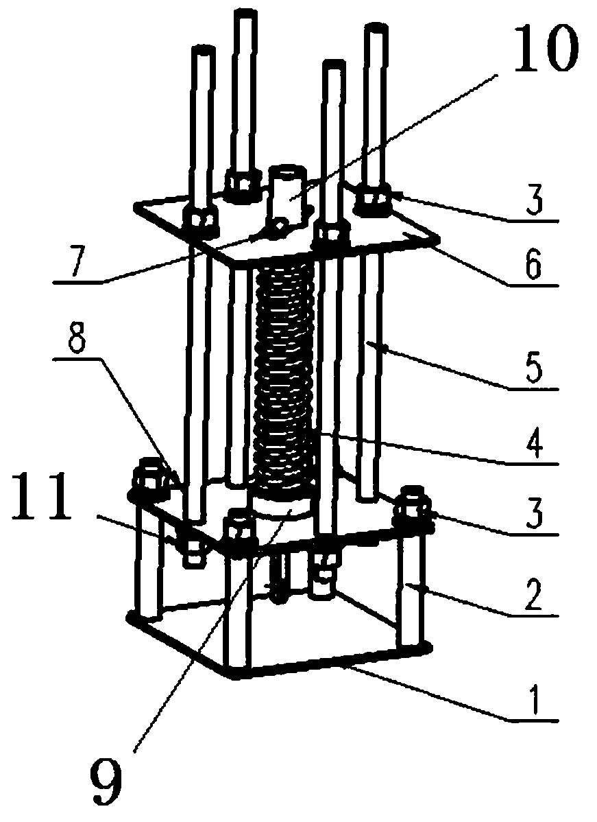 A kind of opening spring compression device