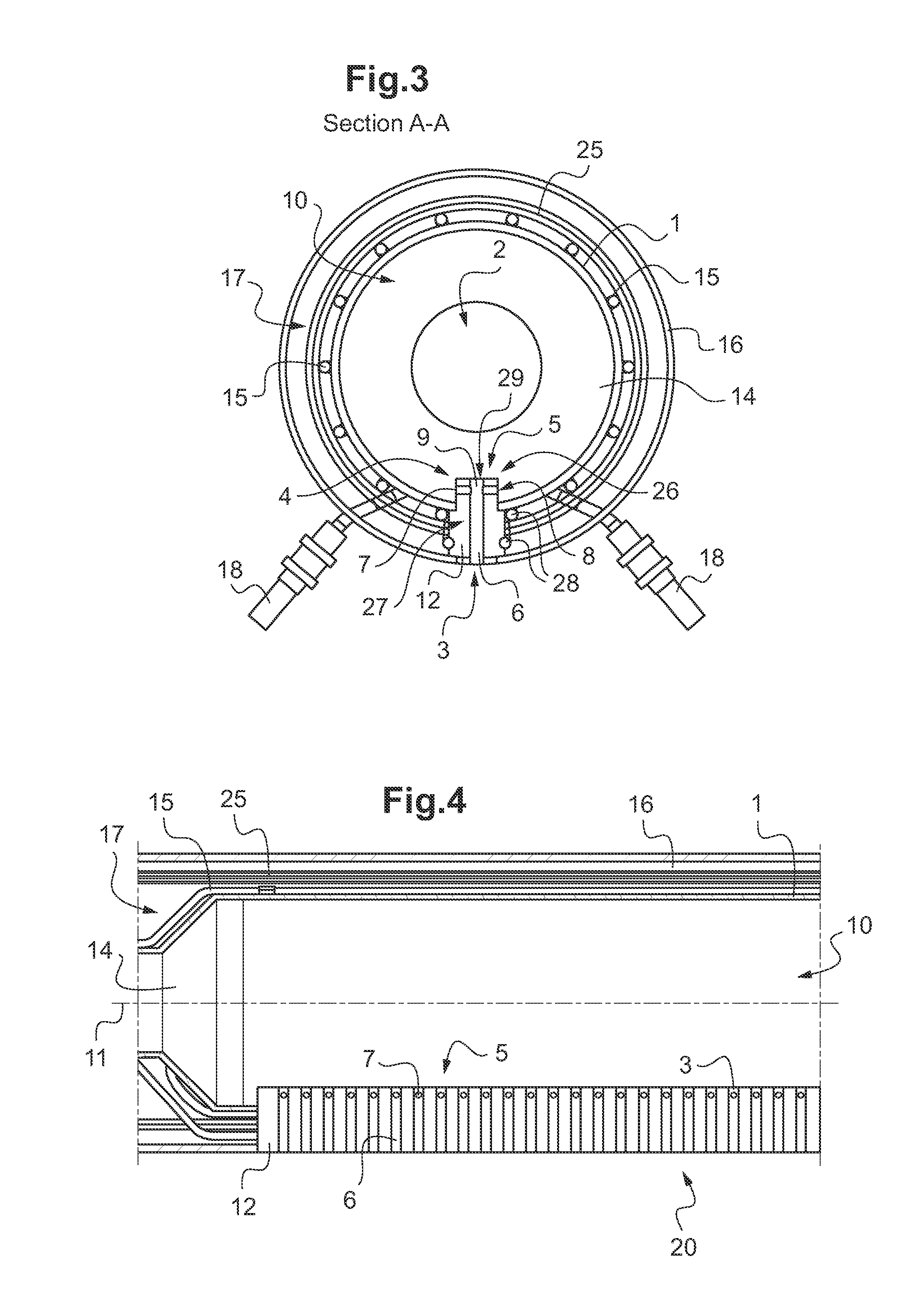 Injector for a vacuum evaporation source