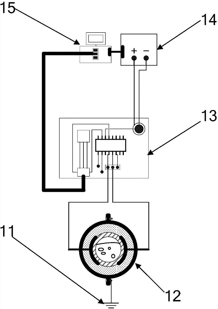 Real-time capacitance measurement system for phase volume fraction of gas-liquid two-phase flow and measurement method thereof