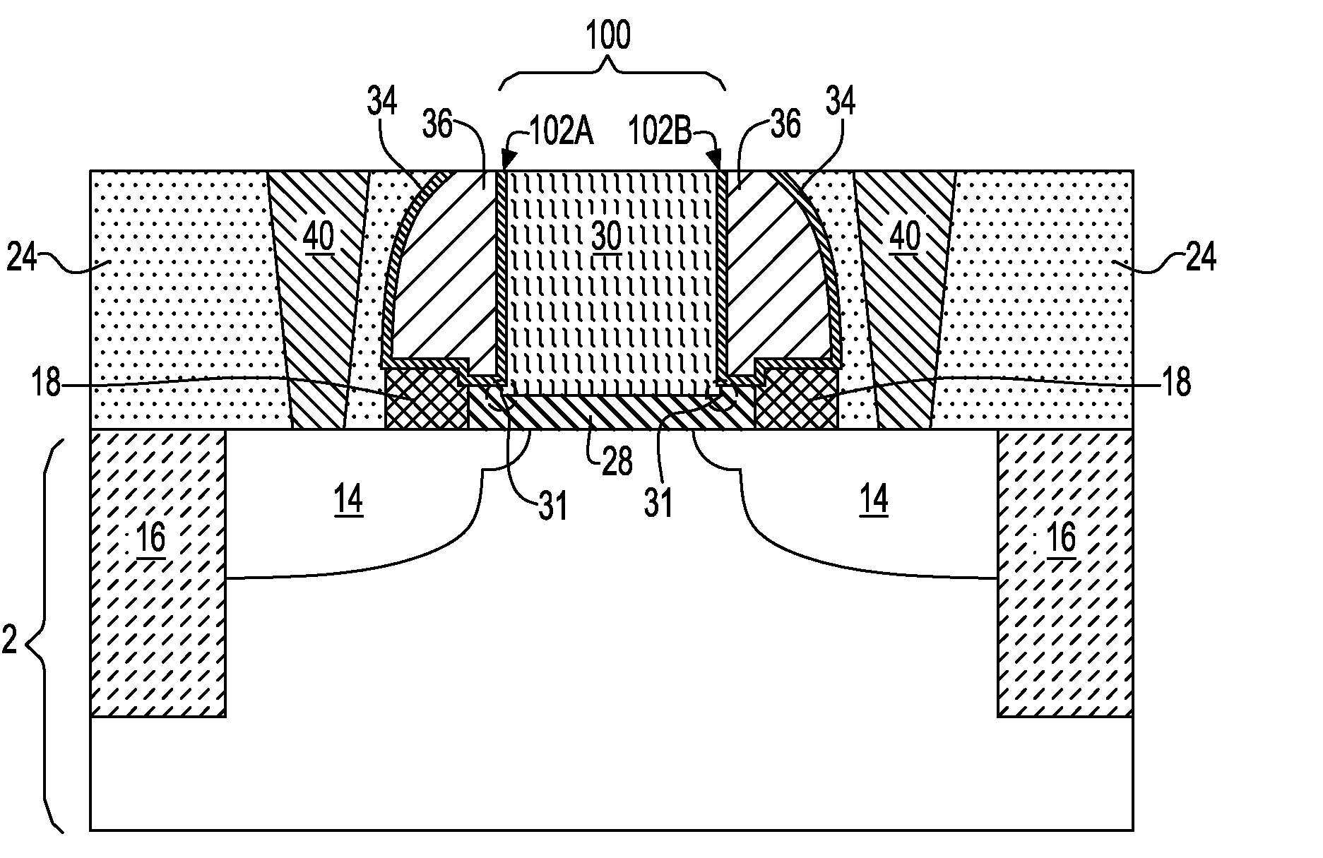 HIGH-k/METAL GATE MOSFET WITH REDUCED PARASITIC CAPACITANCE