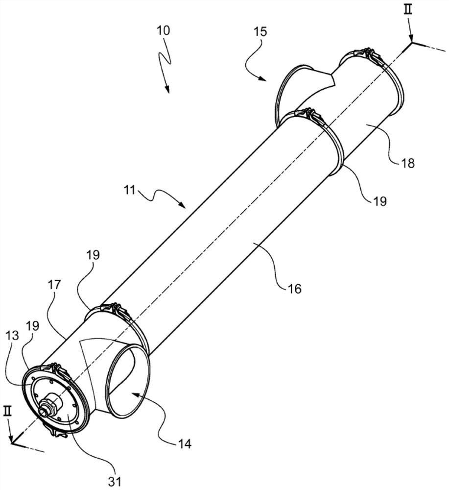 Device for purifying a gaseous medium loaded with particles