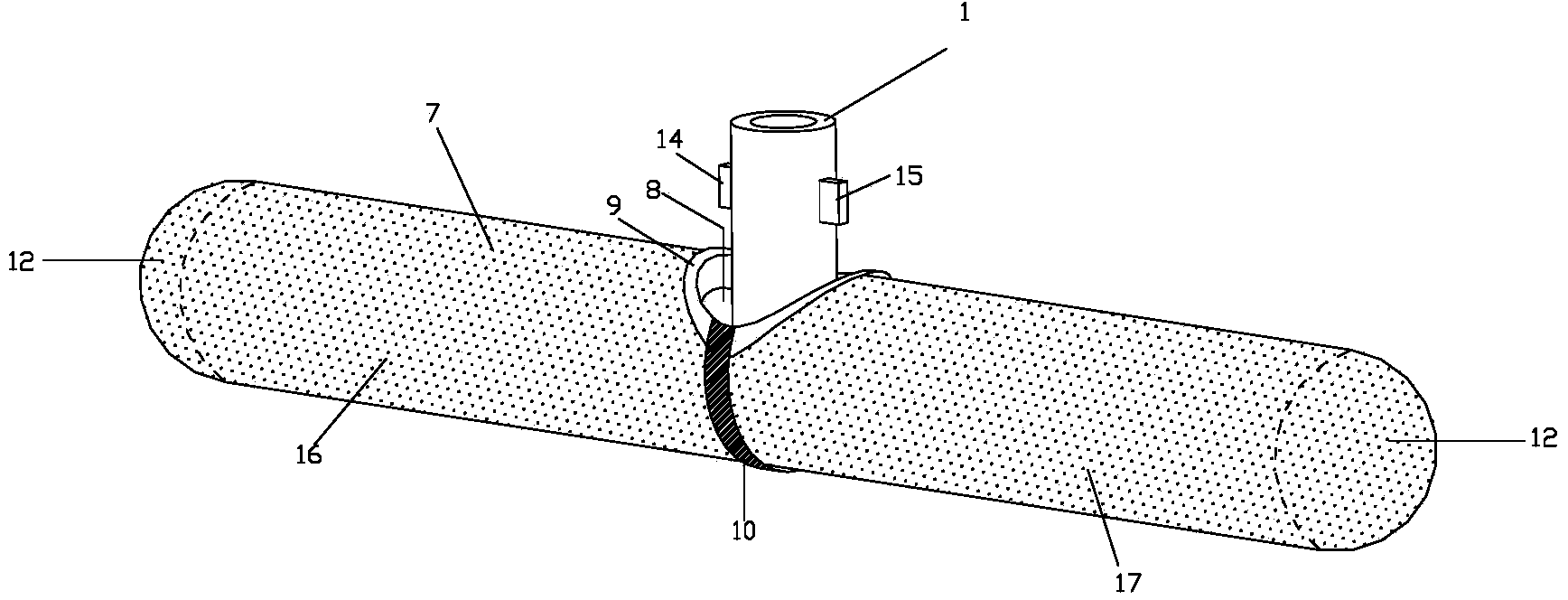 Aeration pipe with pipe end being hemispheric aeration plate