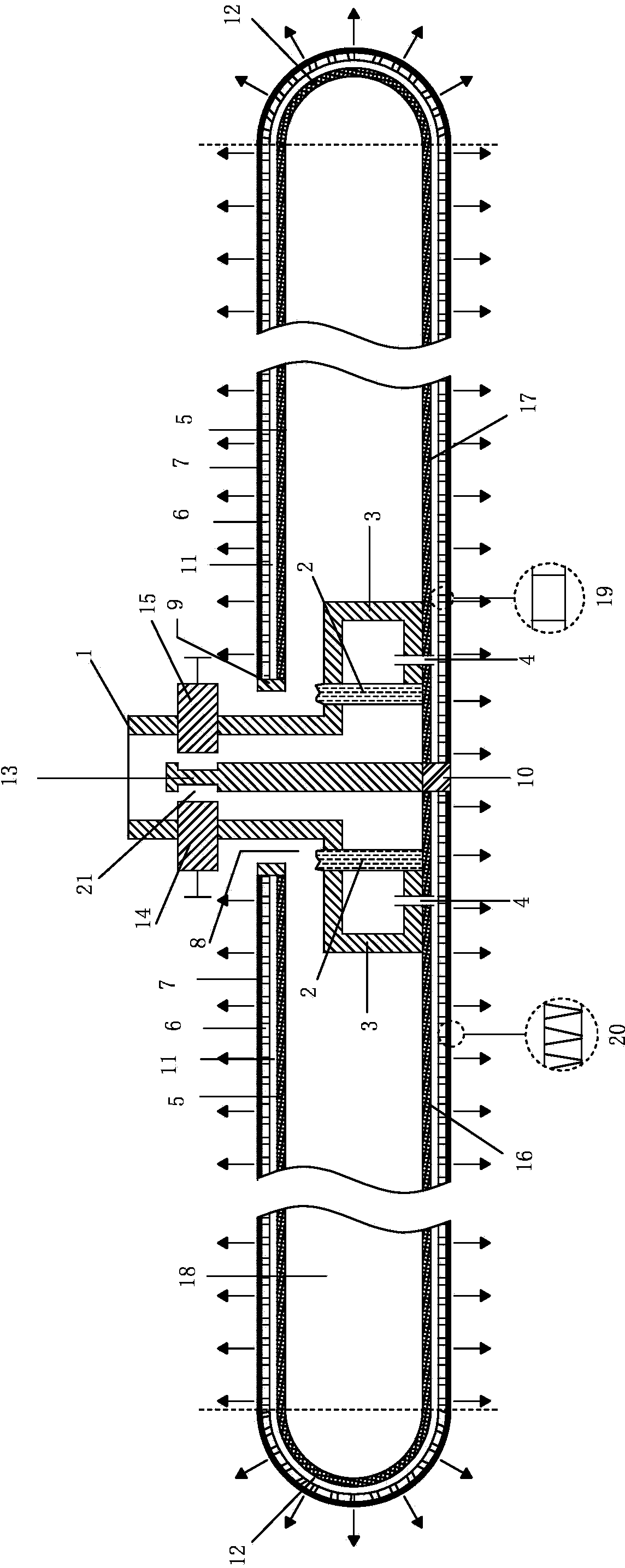 Aeration pipe with pipe end being hemispheric aeration plate