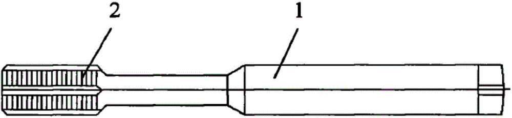 Screw tap used for stretching threads