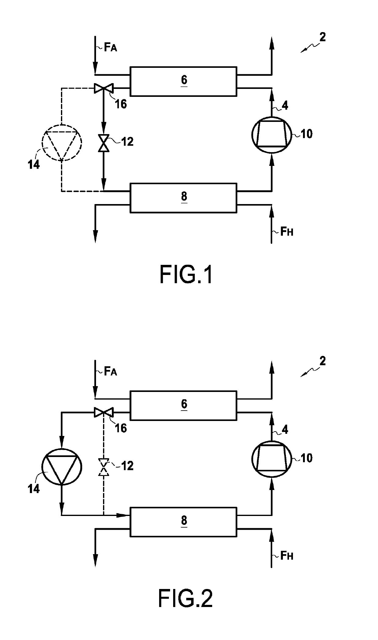 Reversible system for dissipating thermal power generated in a gas-turbine engine