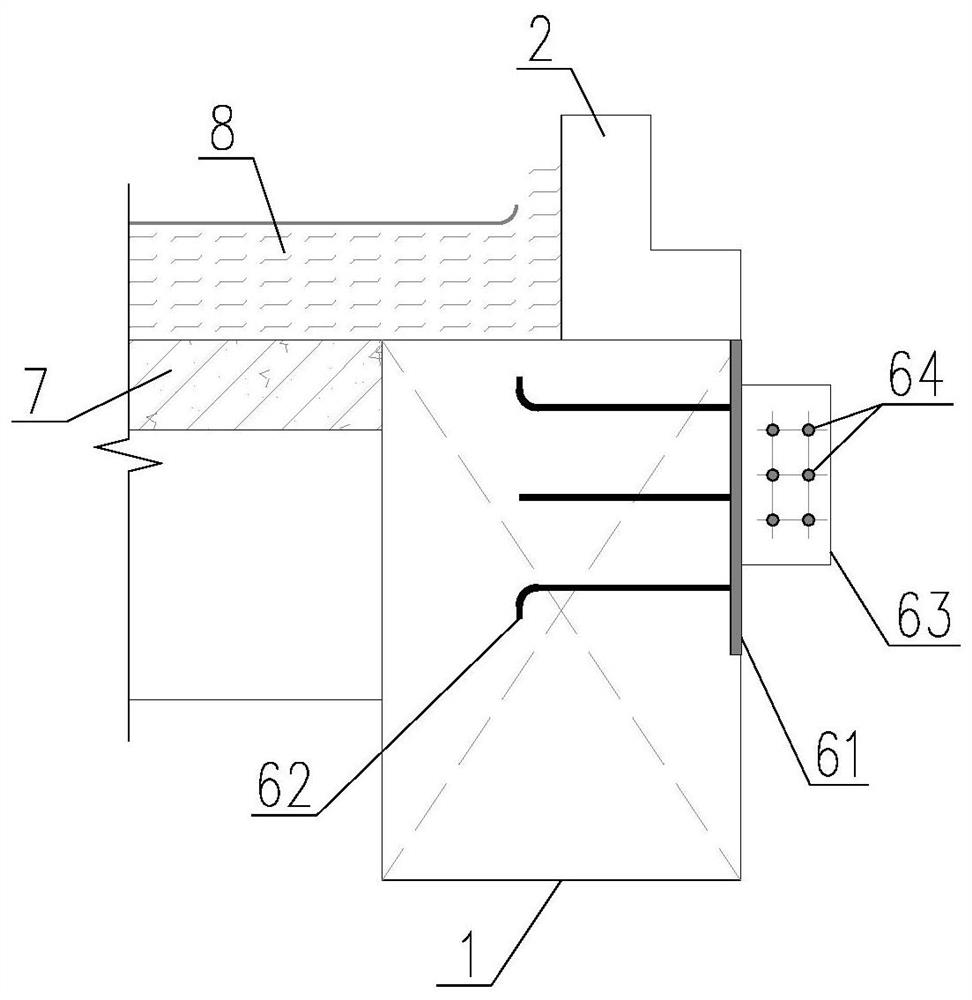 Roof object hanging hole structure with detachable hoisting steel beam