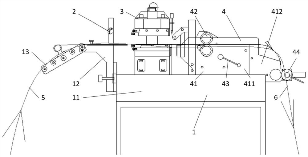 Die-cutting part machining system with shutdown device