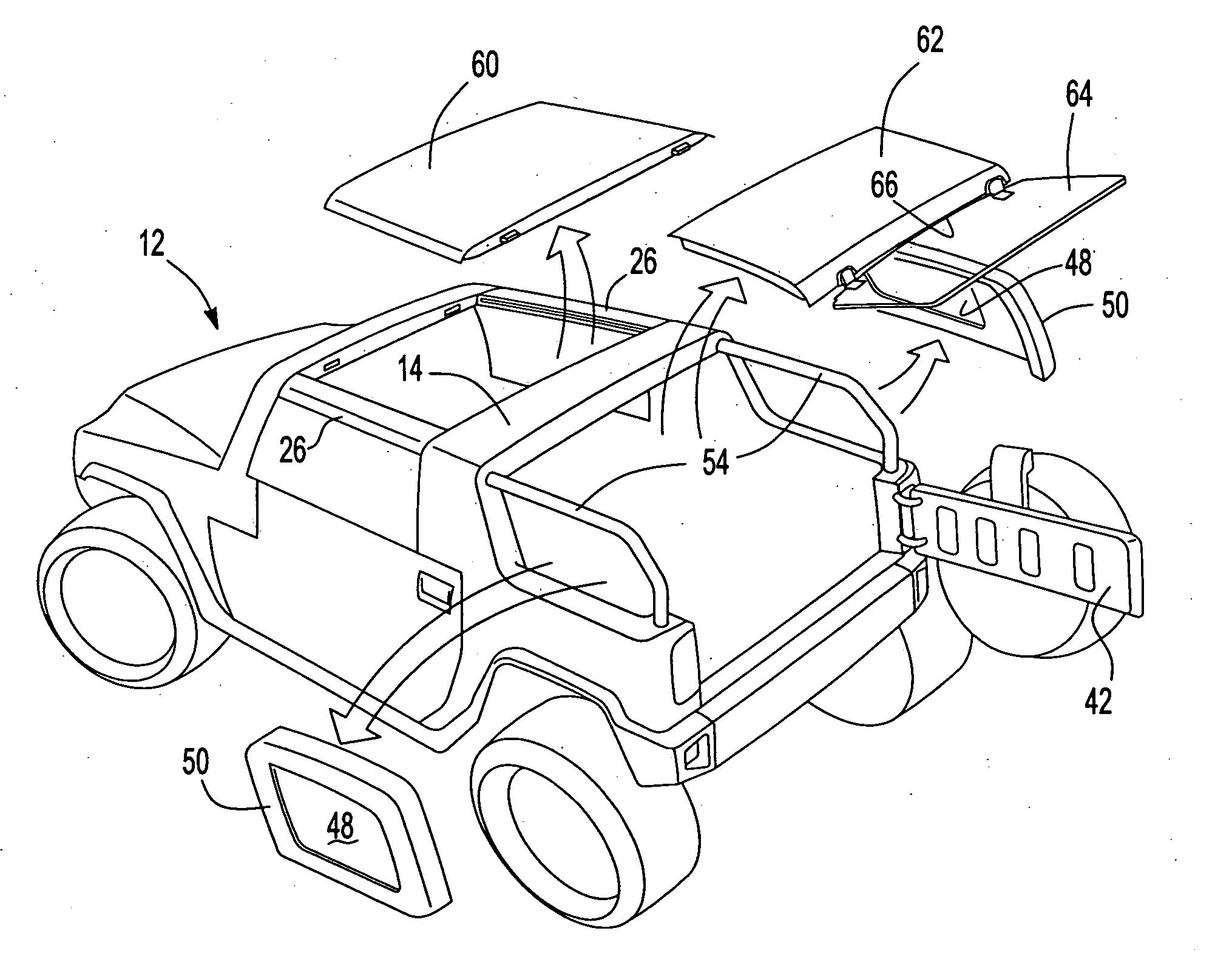 Modular convertible top