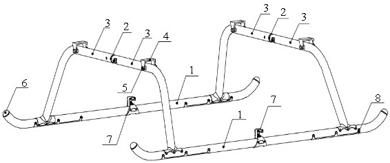 Skid-type landing gear of an unmanned helicopter