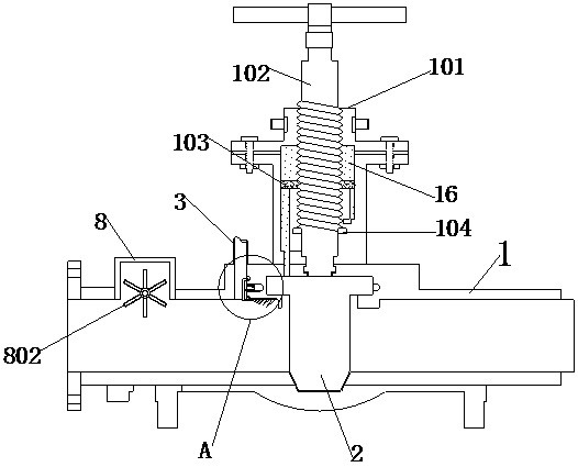 Linkage type cock gate valve