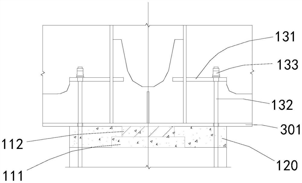 Bridge structure connecting joint and construction method