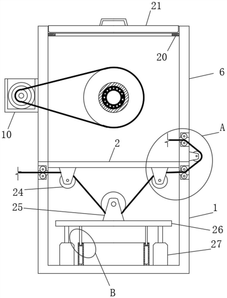 A cloth winding device with a stretching mechanism