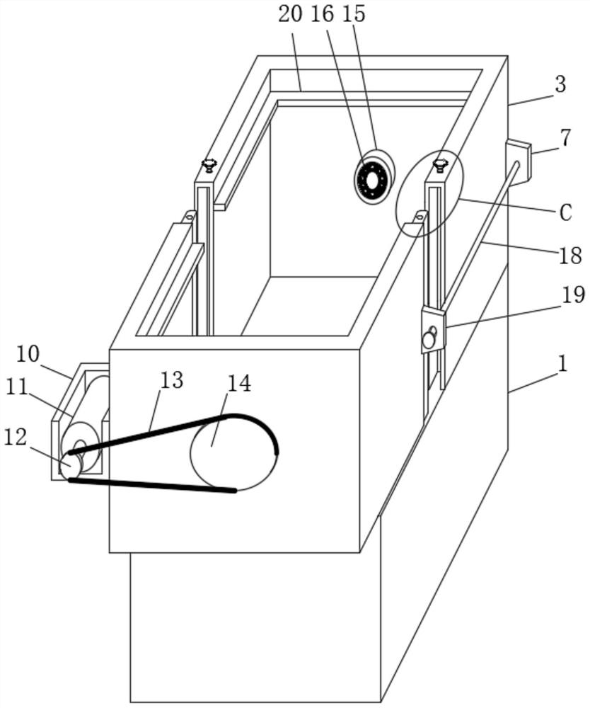 A cloth winding device with a stretching mechanism