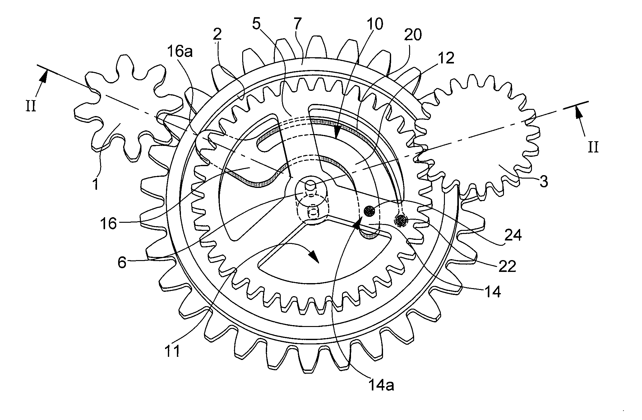 Reverser mechanism for uni-directional rotational driving of a wheel set