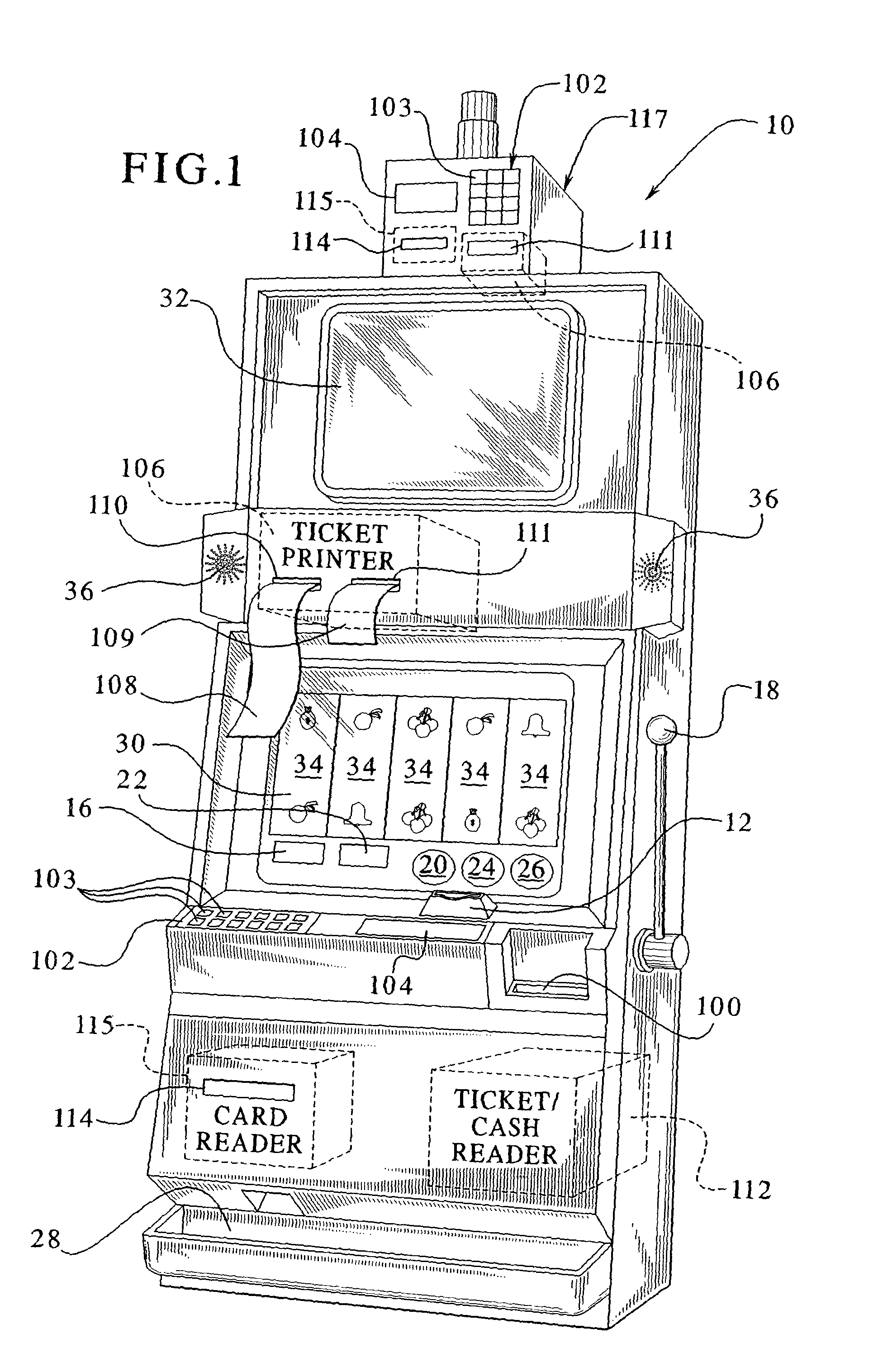 Gaming device having an electronic funds transfer system