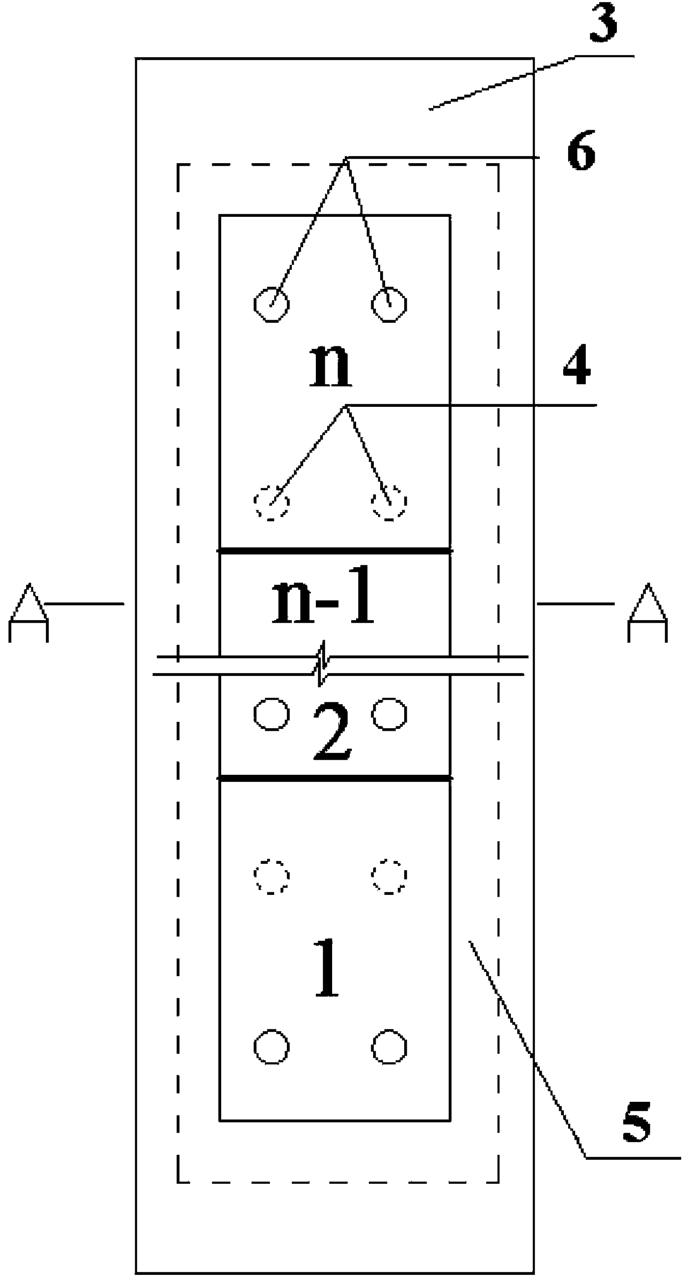 Super-long and large horizontal embedded part reverse construction method