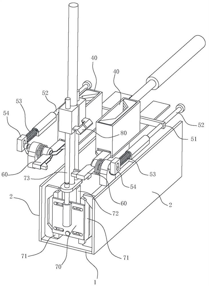 Square steel pipe reinforcing rib press-fitting and positioning mechanism