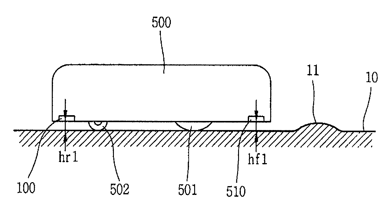 Detecting apparatus and method of robot cleaner