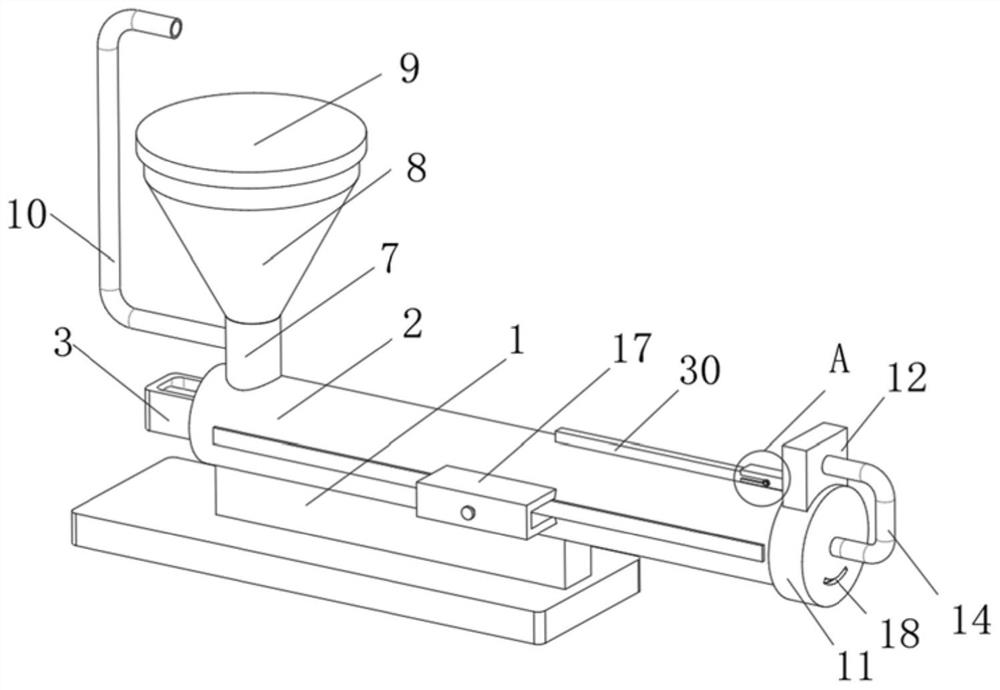 Rare earth feed liquid feeding and conveying device for rare earth separation and extraction