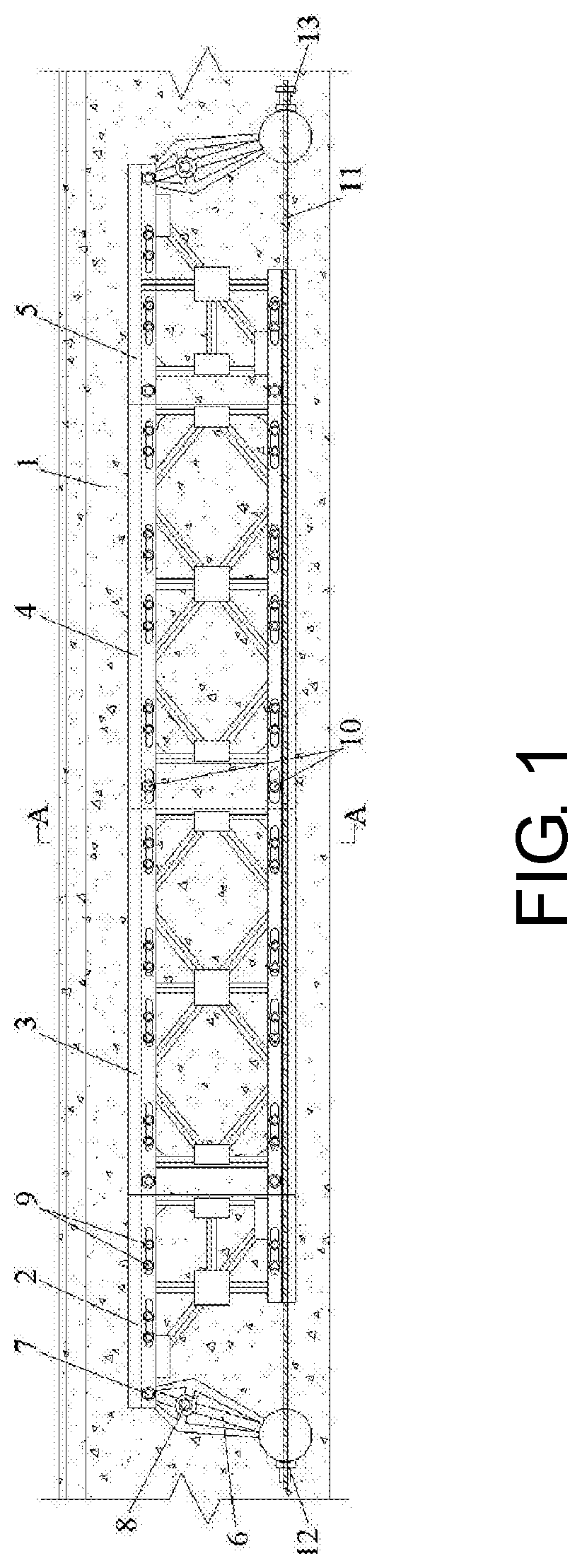 Prestressed bailey beam for reinforcement and construction method therefor