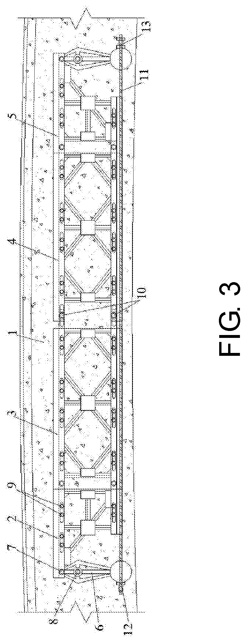 Prestressed bailey beam for reinforcement and construction method therefor