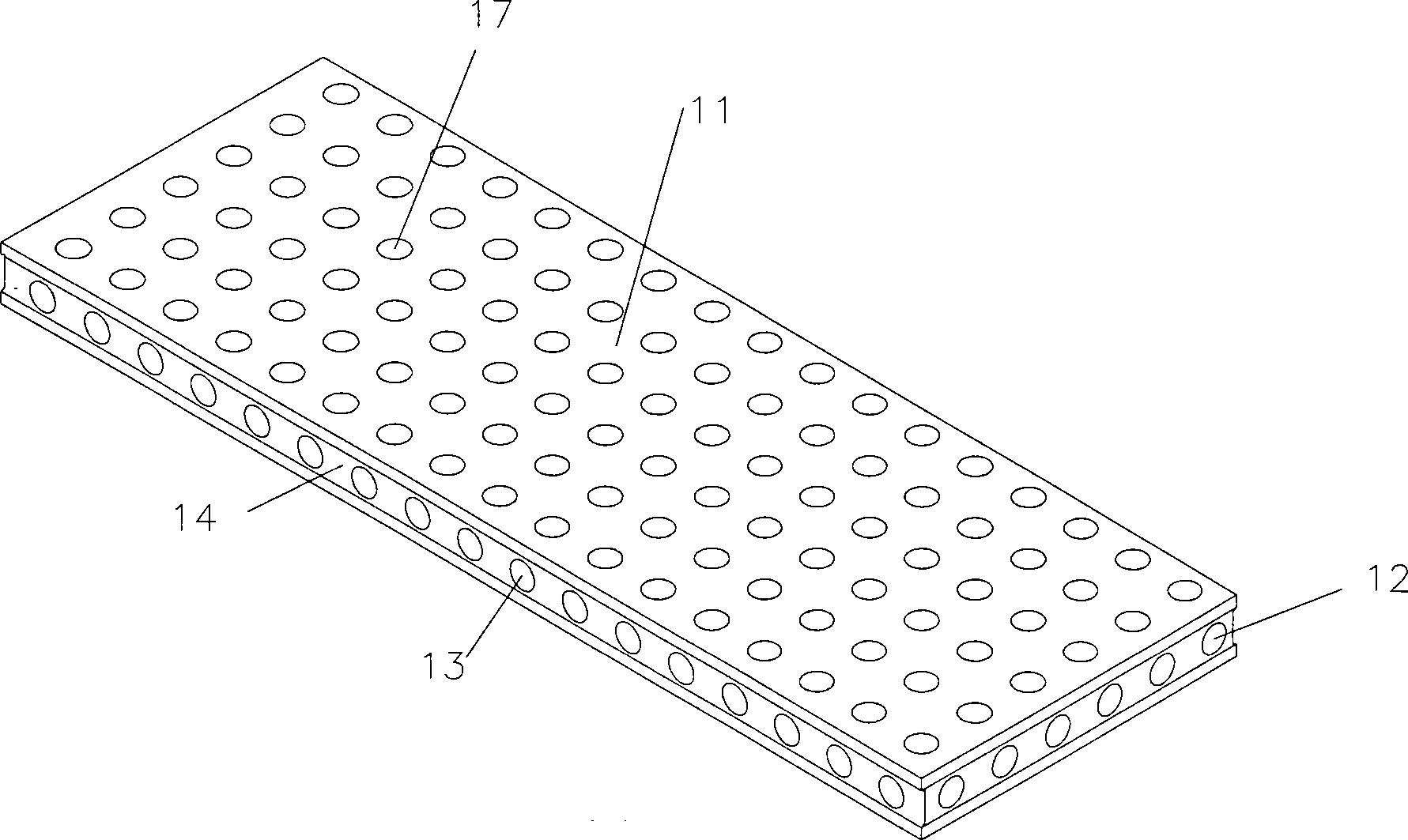 Removal-free prefabricated reinforced concrete template with cross holes inside and manufacturing method thereof