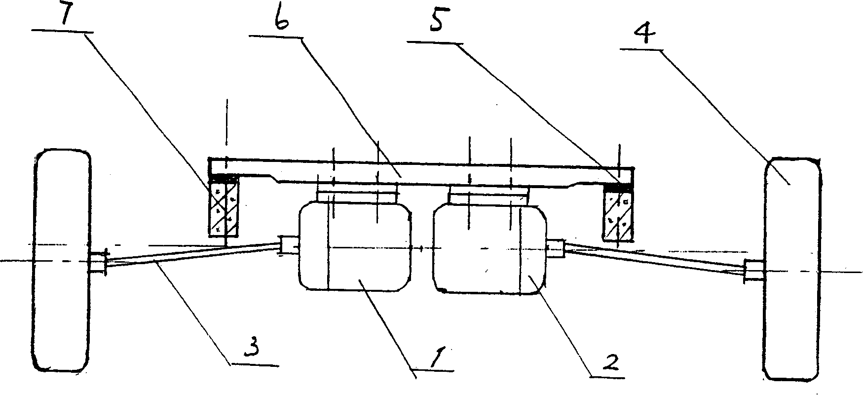 Structure mode of electro-mobile power and driving device