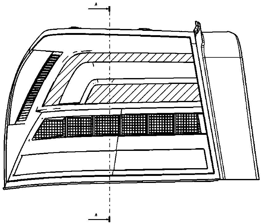 Self-luminous car lamp and car comprising same