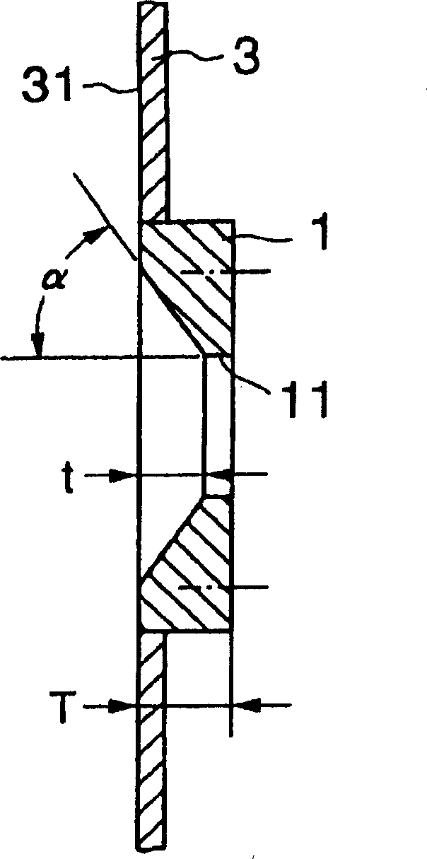 Easily polymerizable compound-treating apparatus using chamfered pot Flamge