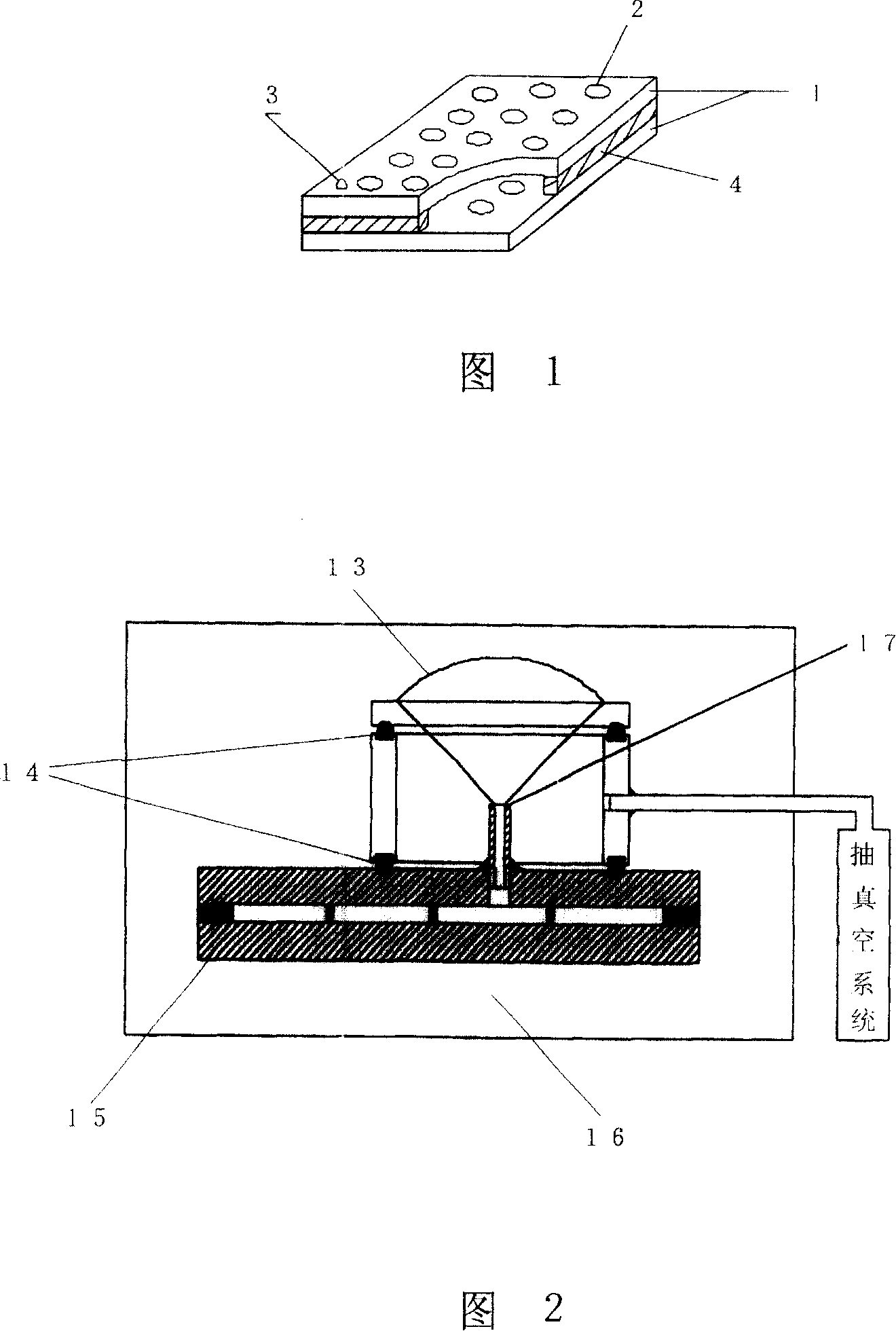 One-step forming vacuum glass and its manufacturing method and device