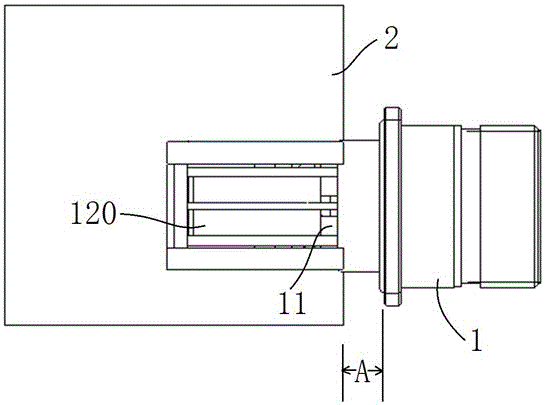 Connector, printed board assembly and wafer assembly