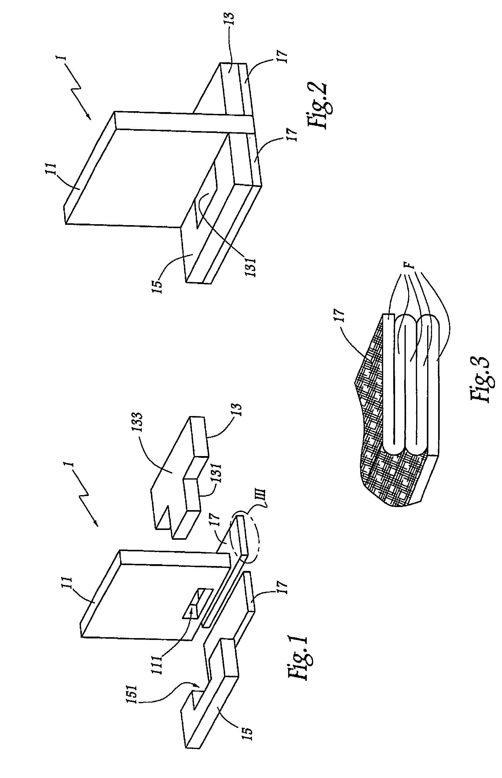 Composite structural part formed of multiple layer fibrous preforms inter-fitted with one another and reinforced with a polymer matrix coating