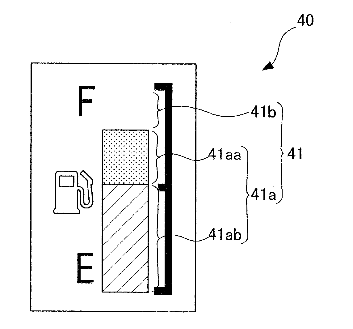 Hybrid vehicle display device