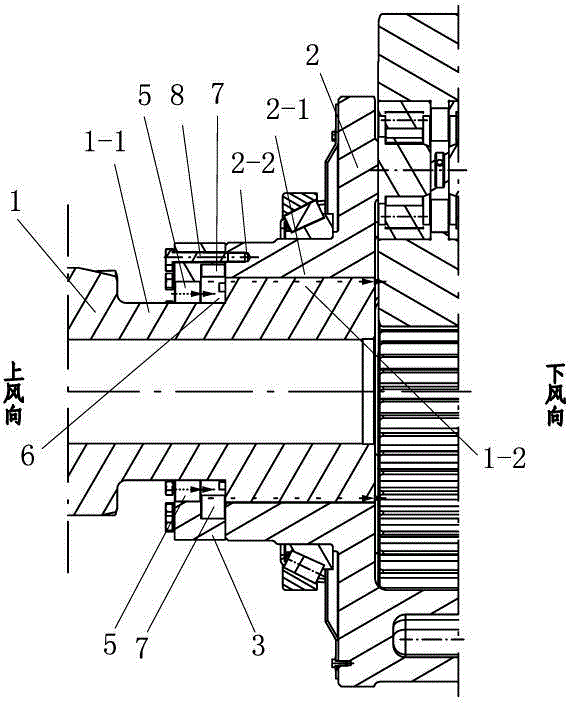 Wind turbine gearbox and sun gear and planet carrier spline pair connection structure thereof