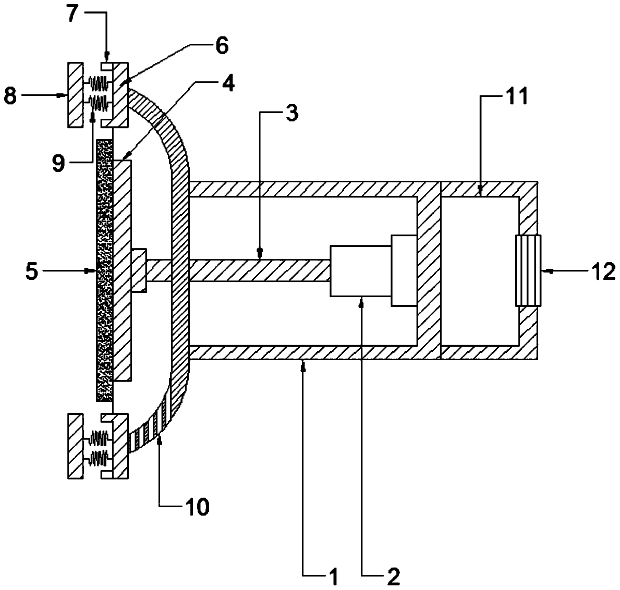 Wall surface grinding device for building decoration