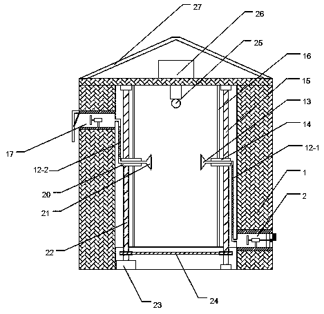 Electric power cabinet having dedusting and heat radiation functions