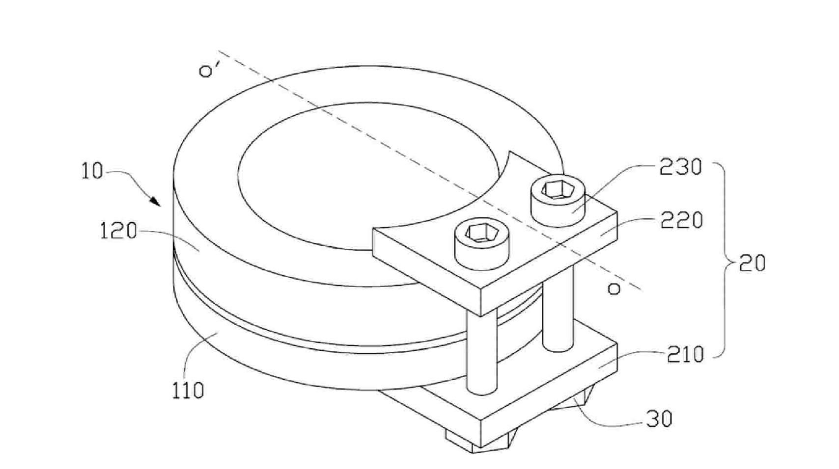 Method for testing lens module assembling element