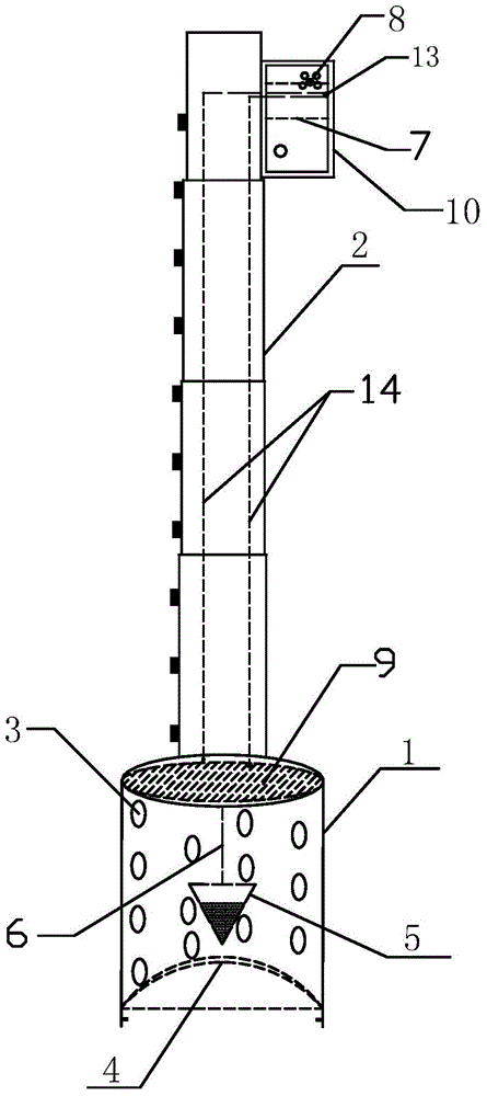An underwater concrete pouring pile elevation control device and its application method